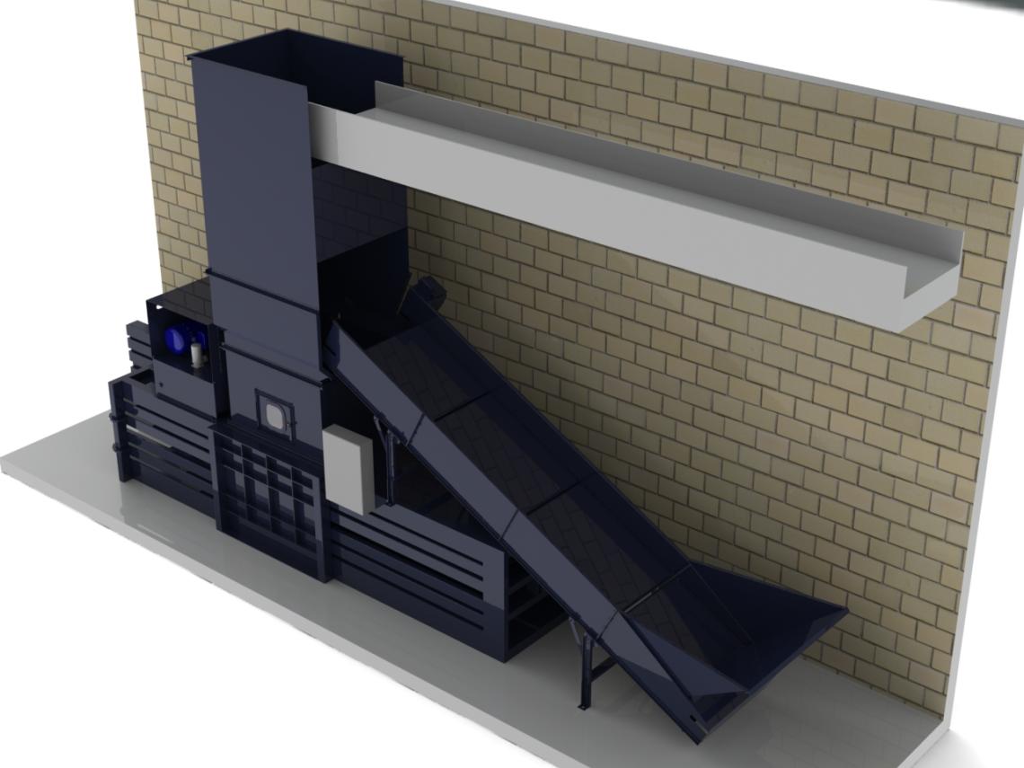 HX-72-W Horizontal Baler dual rear feed conveyors