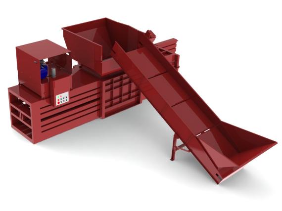 HX-72-W Horizontal Baler with right hand feed conveyor